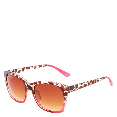 Sonnenbrille Half Print in Leopard